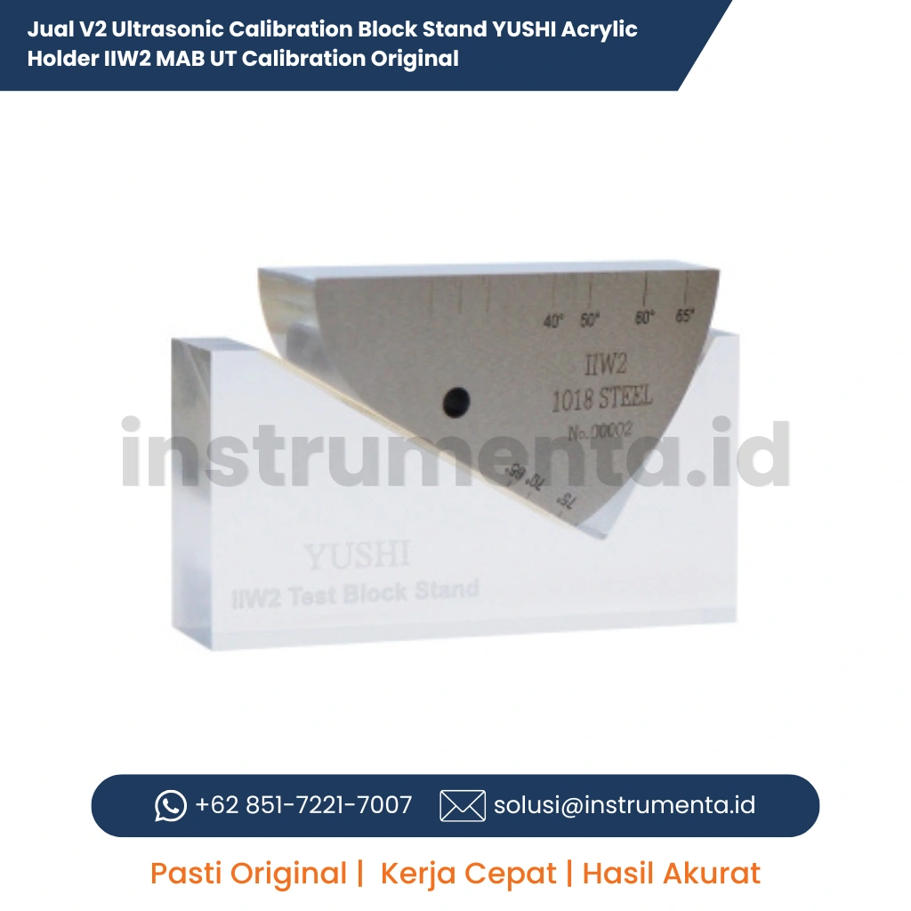 Jual V2 Ultrasonic Calibration Block Stand YUSHI Acrylic Holder IIW2 MAB UT Calibration Original